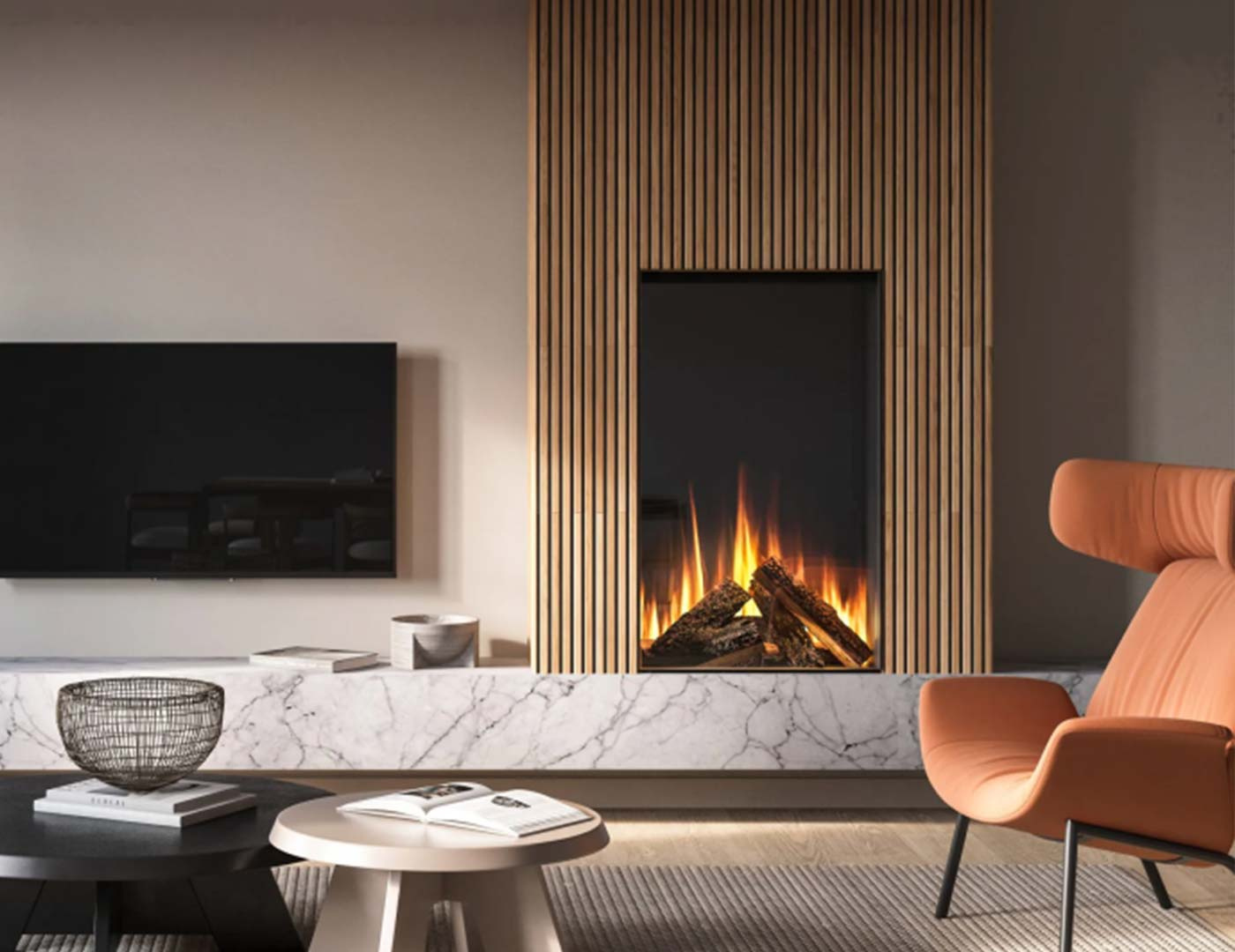 Vertical Electric Fireplace
