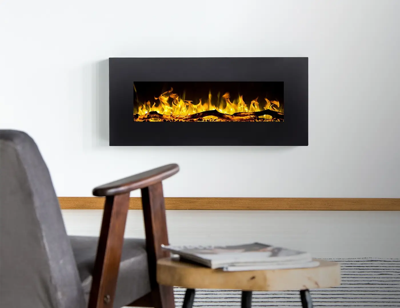 Surface Mounted electric fireplace