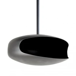Schwarzer UFO-60 handgefertigter Bioethanol Deckenkamin 