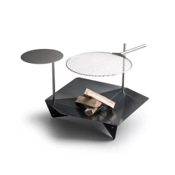 Höfats TRIPLE Grillrost 45 – Verstellbarer Grillrost für TRIPLE Feuerkorb