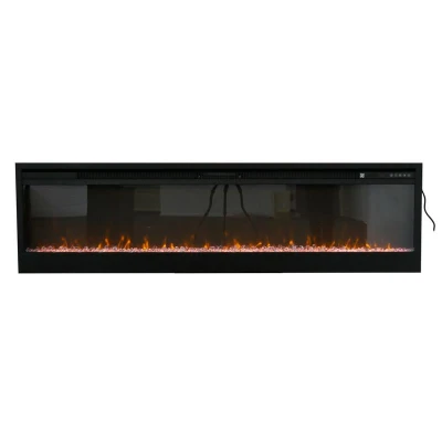 Supreme 1850 elektrischer Kamin eingebaut oder Wandmontiert  Langer elektrischer Wandkamin