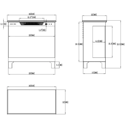 Aflamo Tower 3D 61 cm Elektrischer Kamin