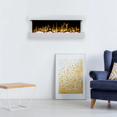 Nordfolk Elektro-Wandkamin - Weiß Nordfolk Elektro-Wandkamin - Weiß