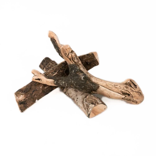 Keramische Dekoration Holz für Bio-Kamine - 3 Stück. Dekoration Keramikholz für Bioethanol Kamine - 3 Stück.