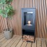 Cheyenne - Quadratischer Bioethanol-Holzofen mit Flammenblick von 3 Seiten