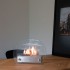 Tischkamin mit Glas in rundem Design