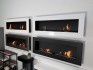 Murus 1600 cm breiter mattweißer Biokamin zur Wandmontage