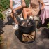 Transportierbares Feuerfass mit Grill