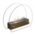 Tischkamin mit Glas in rundem Design