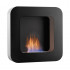 Safretti Curva BL - Schwarzer Bio-Wandkamin
