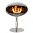Cocoon Pedestal Bio Kamin in Silber