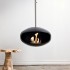 Bioethanol Hängekamin Cocoon Aeris Black mit Montagestab aus Stahl