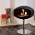 Cocoon Pedestal Bio-Kamin in schwarz