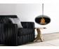 Bioethanol Hängekamin Cocoon Aeris Black mit Montagestab aus Stahl