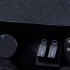 Schwarzer stehender elektrischer Kamin