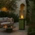 Faro Outdoor-Gaskamin in der Farbe Pale Green