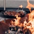 Höfats TRIPLE Table zum Grillen und Kochen auf TRIPLE Feuerstellen.