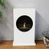 Weißer freistehender Bio-Kamin - 100 cm.