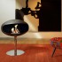 Cocoon Pedestal Bio-Kamin in schwarz 