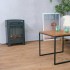 Schwarzer stehender elektrischer Kamin