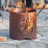 Kiruna Handgefertigter Feuerkorb in Rost