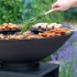 Onyx Ø60 Feuerschale mit Grill und Holzlagerung