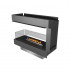 Planika Forma Raumteiler Eingebauter Bioethanol-Kamin mit Prime Fire Brenner
