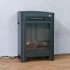 Schwarzer stehender elektrischer Kamin