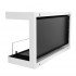 Weißer dreiseitiger Bio-Wandkamin 120 cm
