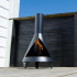 Bioethanol Kaminofen - Durchmesser von 44 cm und einer Höhe von 80 cm.