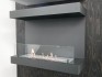 Dakota - Schwarzer dreiseitiger Bioethanol-Kamin 90 cm