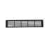 Lüftungsgitter Schwarz - 50x10 cm - 214 cm²